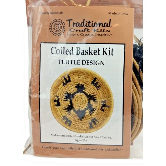 Traditional Craft Kits Coiled Basket Kit Turtle Design New - Picture 1 of 6
